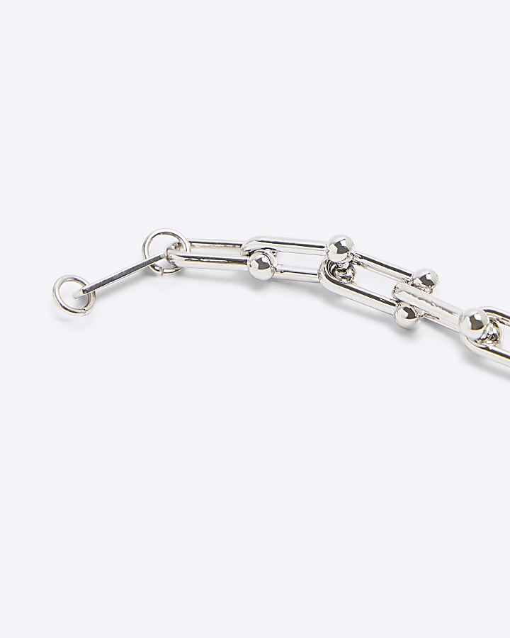 Silver Ball Link Chain Bracelet