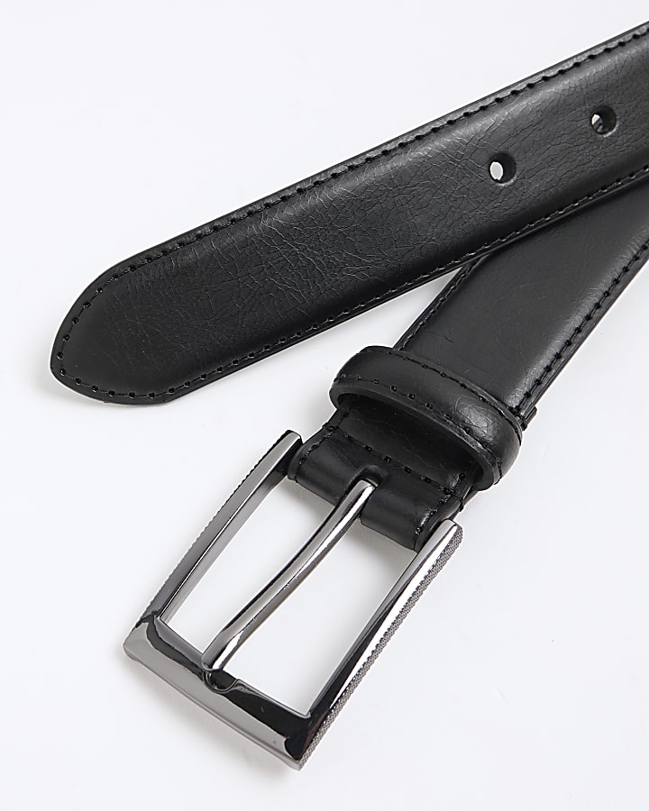 Black Faux Leather Belt