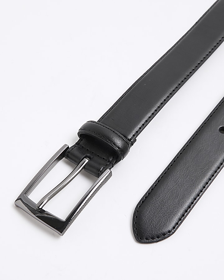 Black Faux Leather Belt