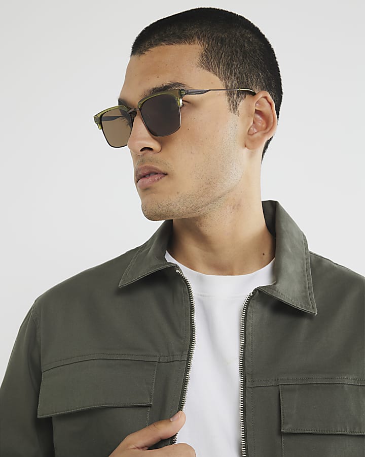 Green Clubmaster Sunglasses