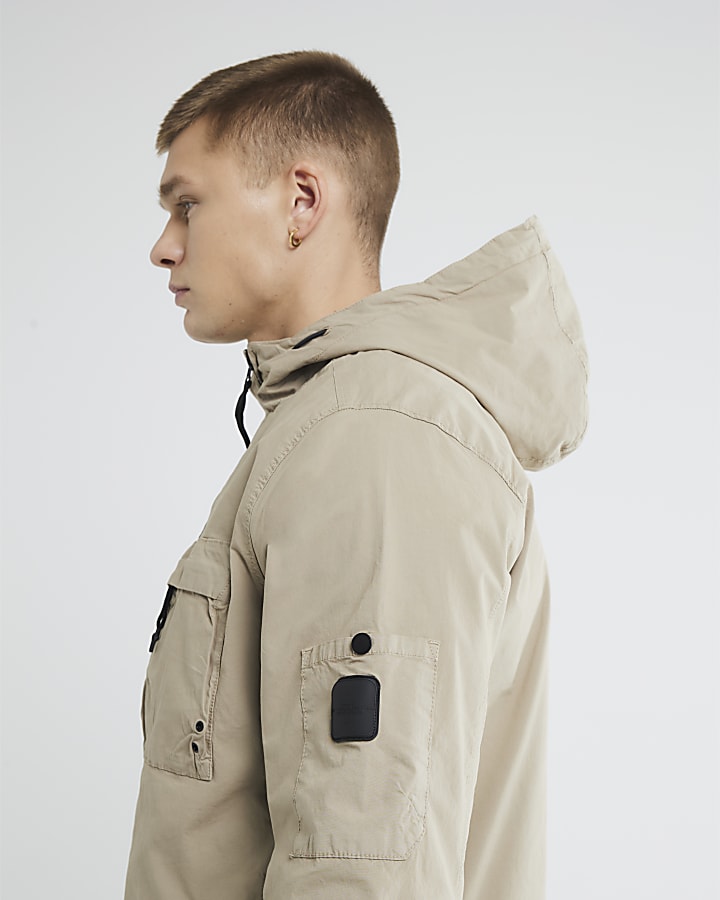 Stone Hooded Shacket