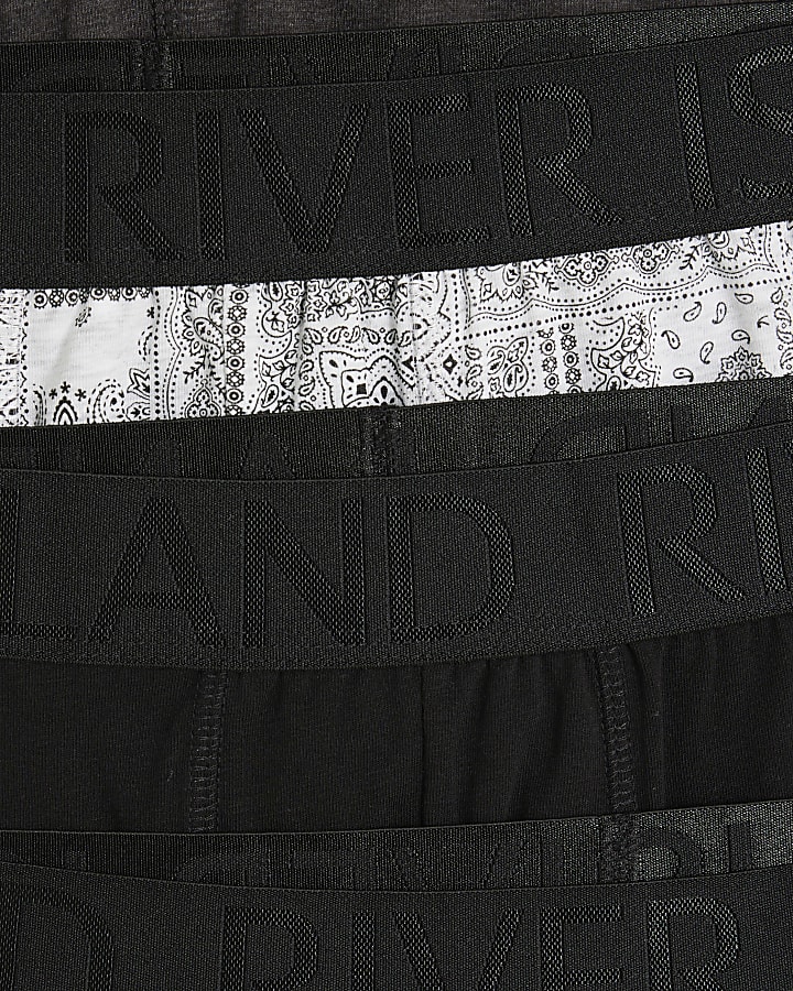 Black 4 Pack RI Bandana Stretch Trunks