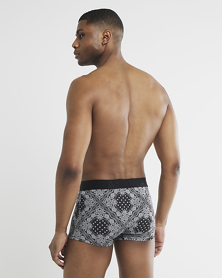 Black 4 Pack RI Bandana Stretch Trunks