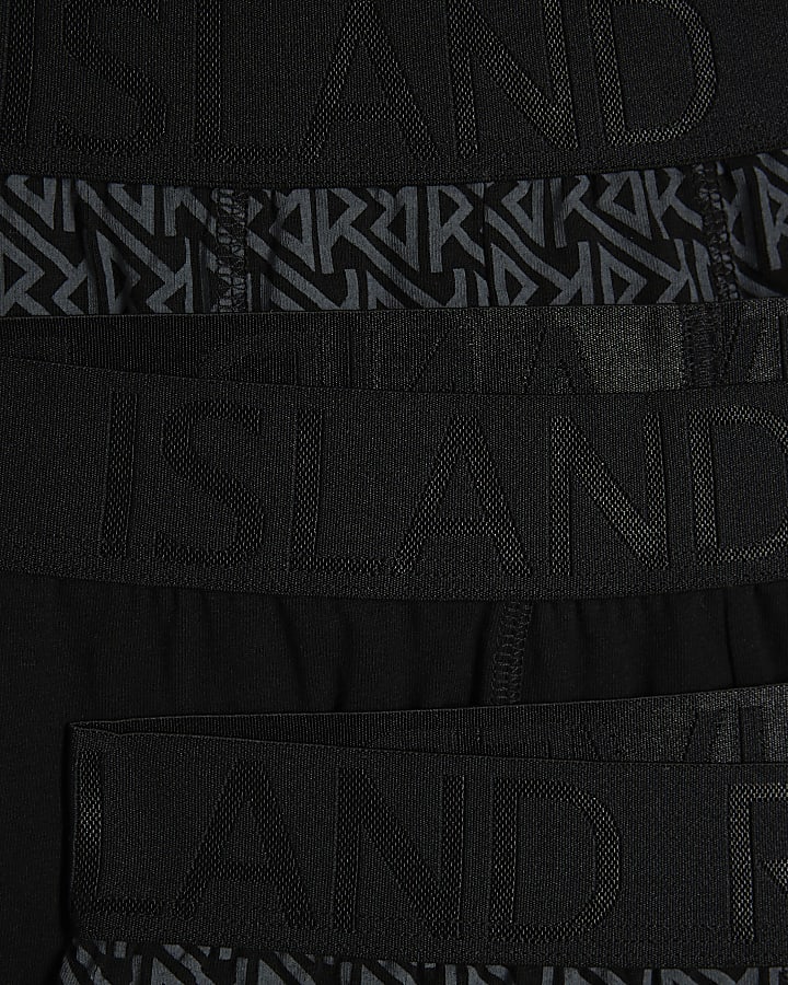 Black 4 Pack RI Monogram Trunks