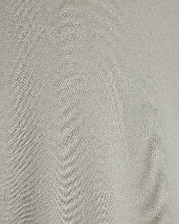 Beige Slim Fit Twill T-Shirt