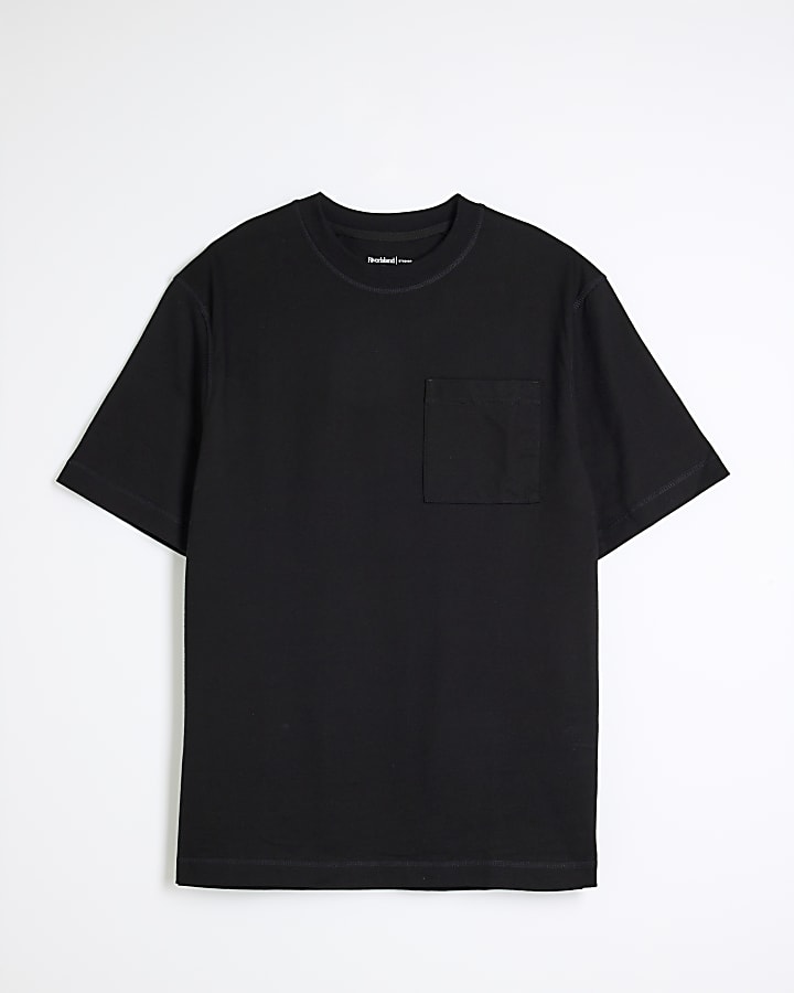 Black Regular Fit Pocket T-Shirt