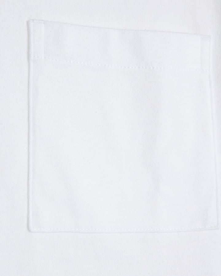 White Regular Fit Pocket T-Shirt