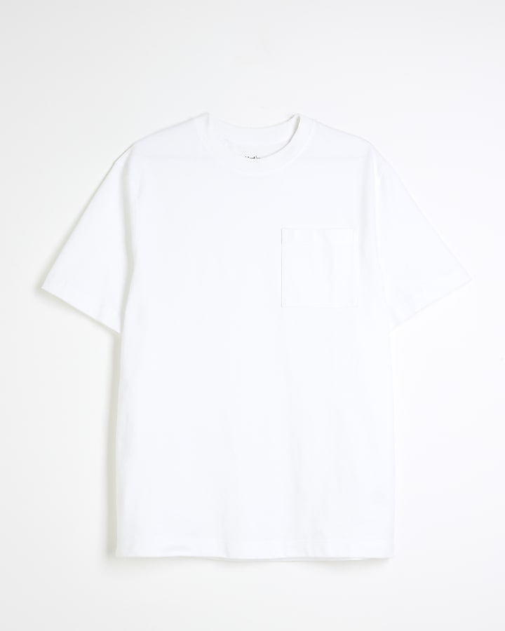 White Regular Fit Pocket T-Shirt