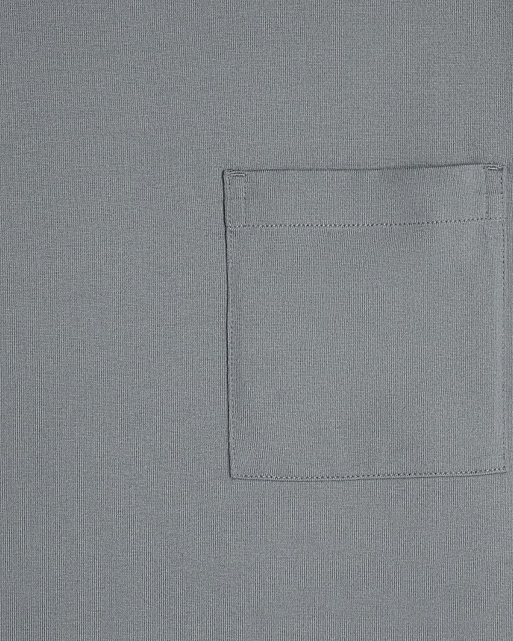 Grey Regular Fit Pocket T-Shirt