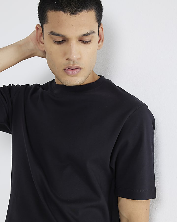 Black Slim Fit Short Sleeve T-Shirt