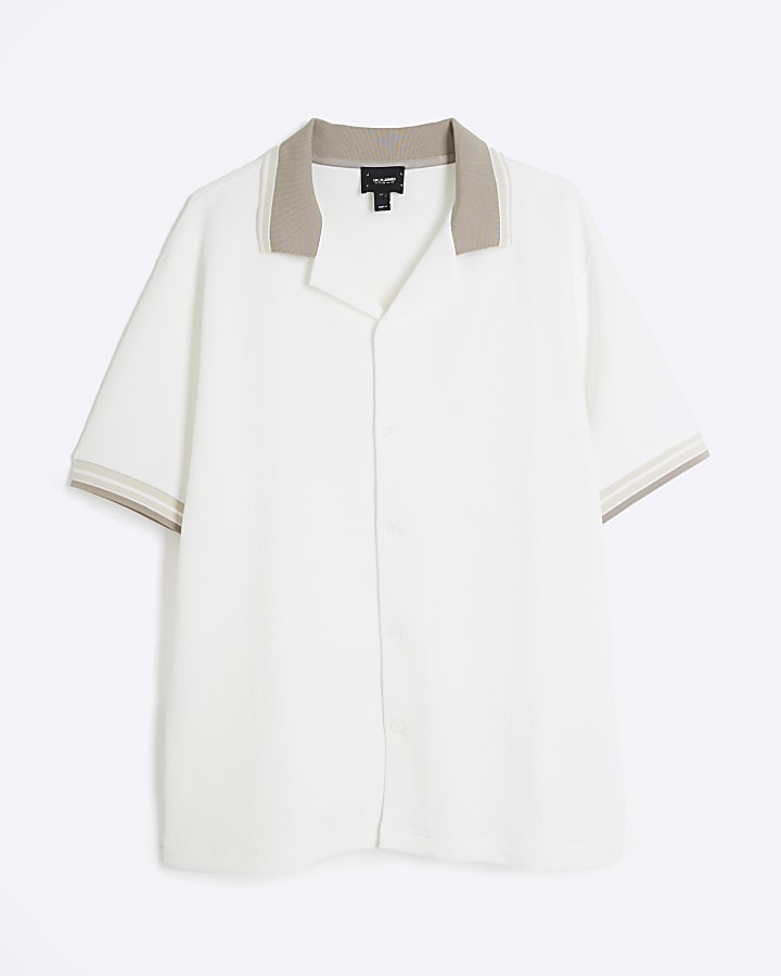 White Slim Fit Tipped Polo Shirt