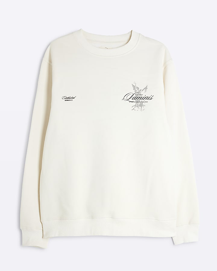 Beige 'Luminis' graphic print sweatshirt