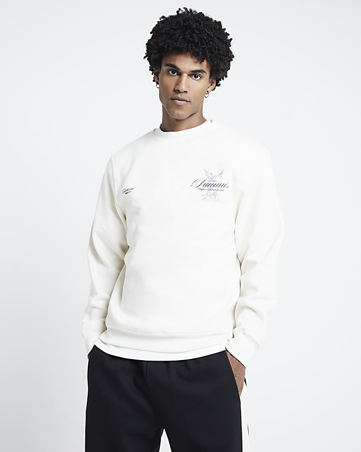 Beige 'Luminis' graphic print sweatshirt