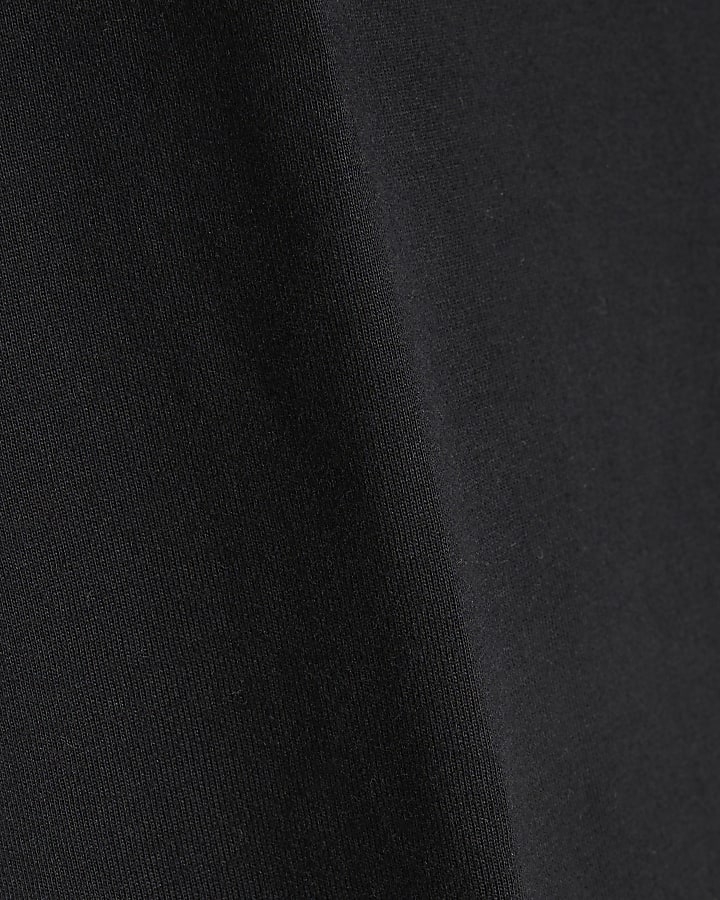 Black Regular Fit Embroidered Tank Top
