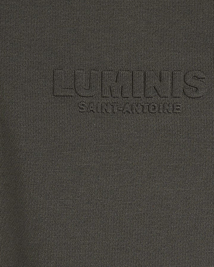 Khaki Regular Fit Luminis Embossed Hoodie