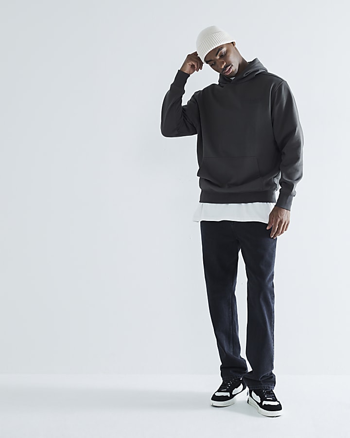 Khaki Regular Fit Luminis Embossed Hoodie