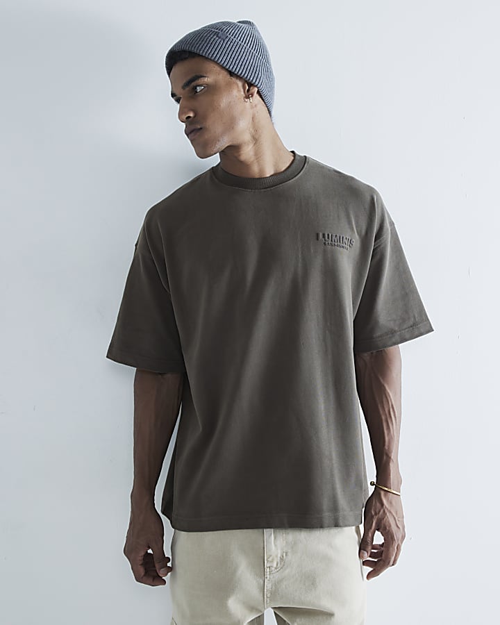 Khaki Luminis Embossed T-Shirt