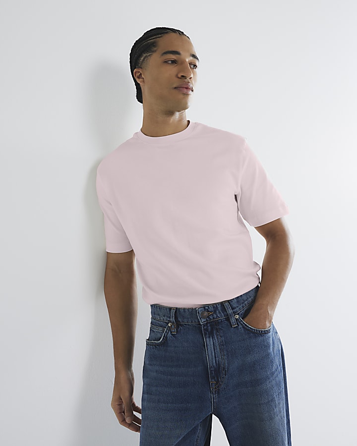 Pink Slim Fit Short Sleeve T-Shirt