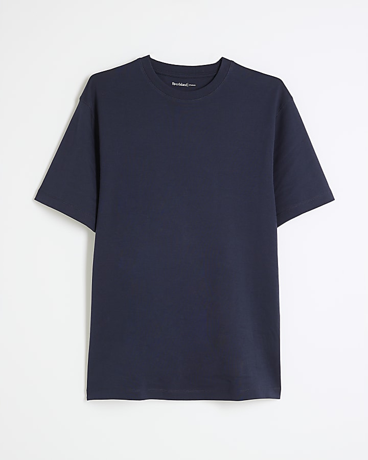 Navy Slim Fit Short Sleeve T-Shirt