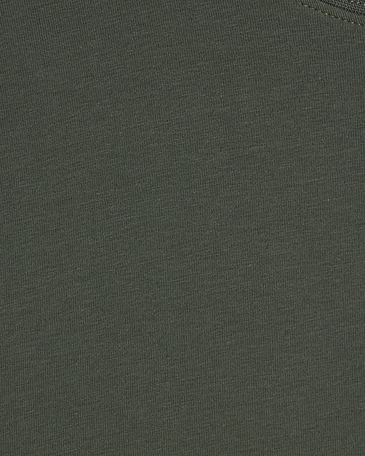 Khaki Muscle Fit Short Sleeve T-Shirt