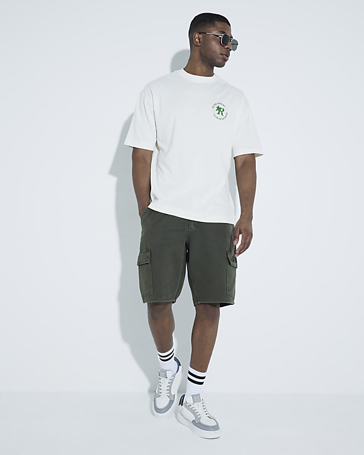 Beige Oversized River Resort T-Shirt