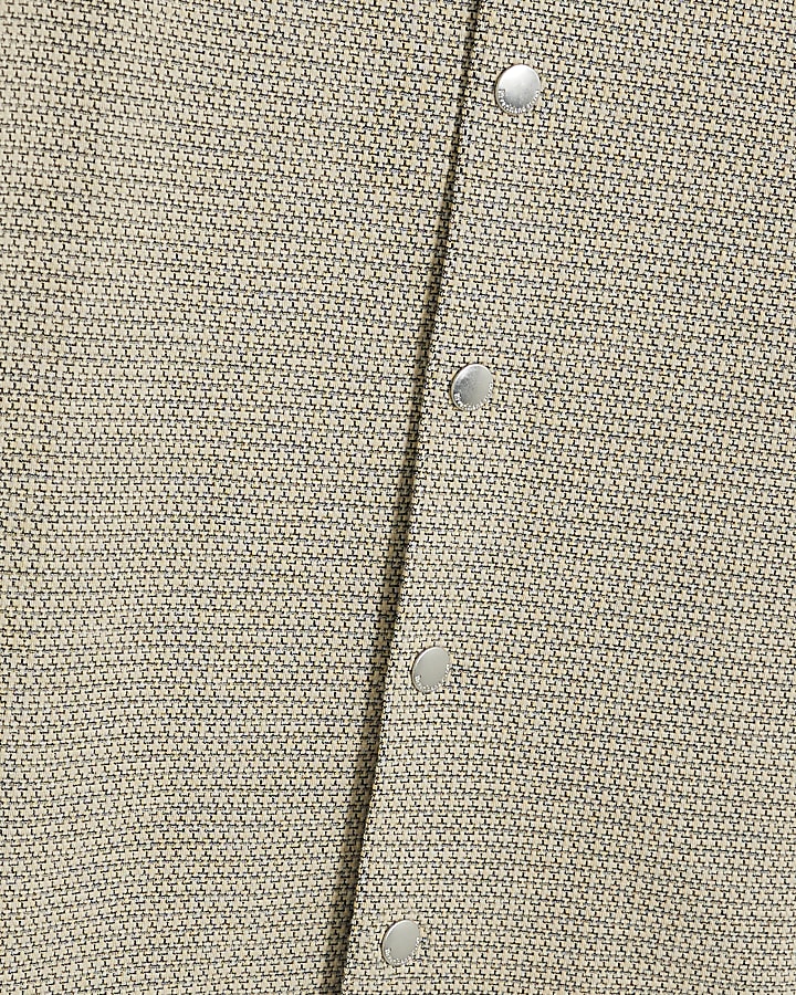 Beige Regular Fit Jacquard Polo Shirt