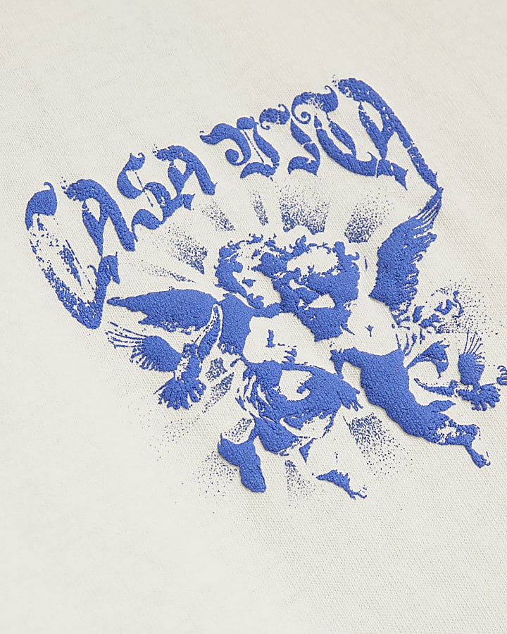 White Oversized Eden Made Gothic T-Shirt
