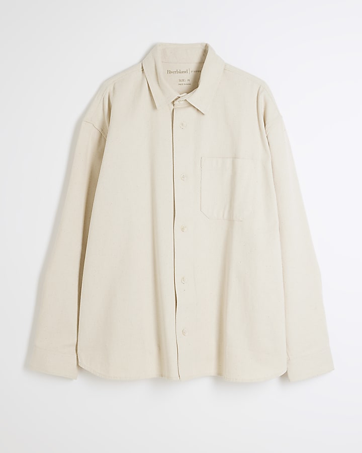 White Long Sleeve Utility Shirt