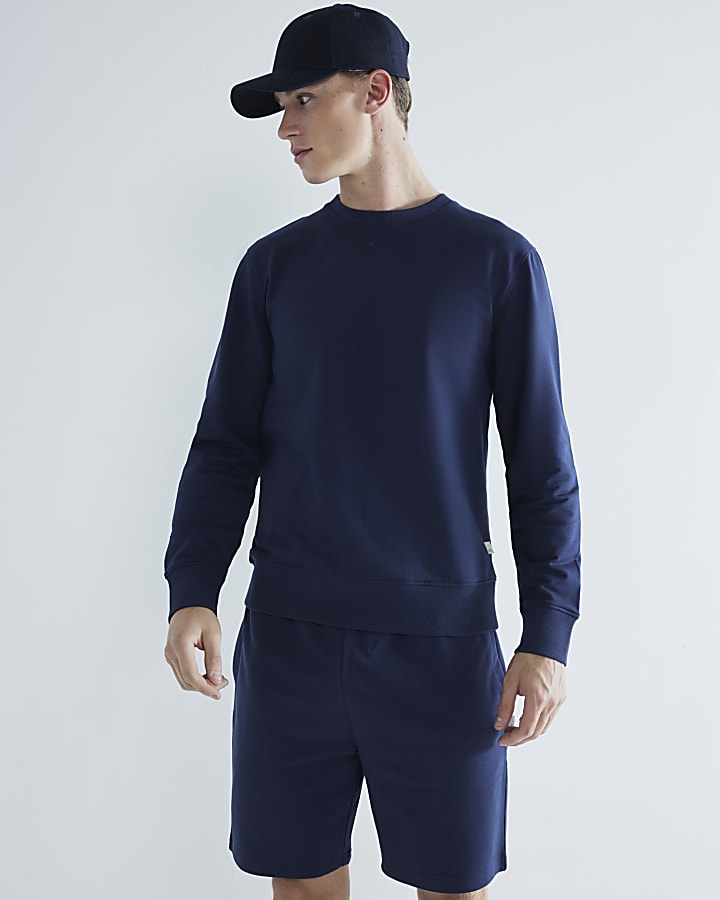 Navy Slim Fit Sweatshirt