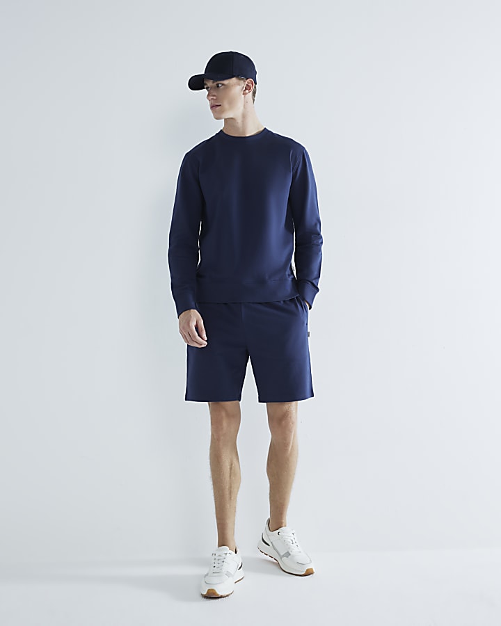 Navy Slim Fit Shorts