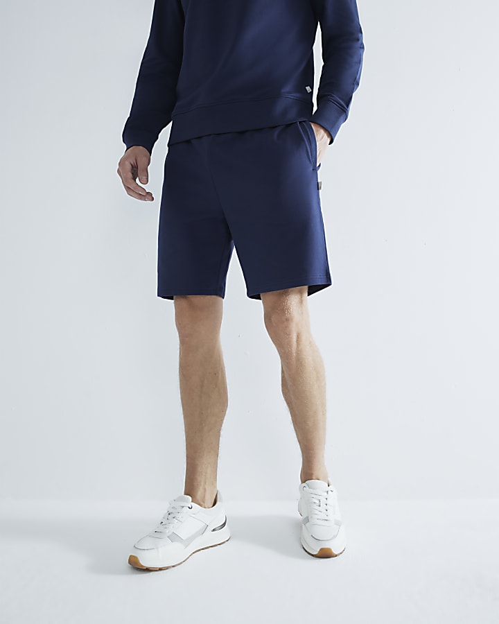 Navy Slim Fit Shorts