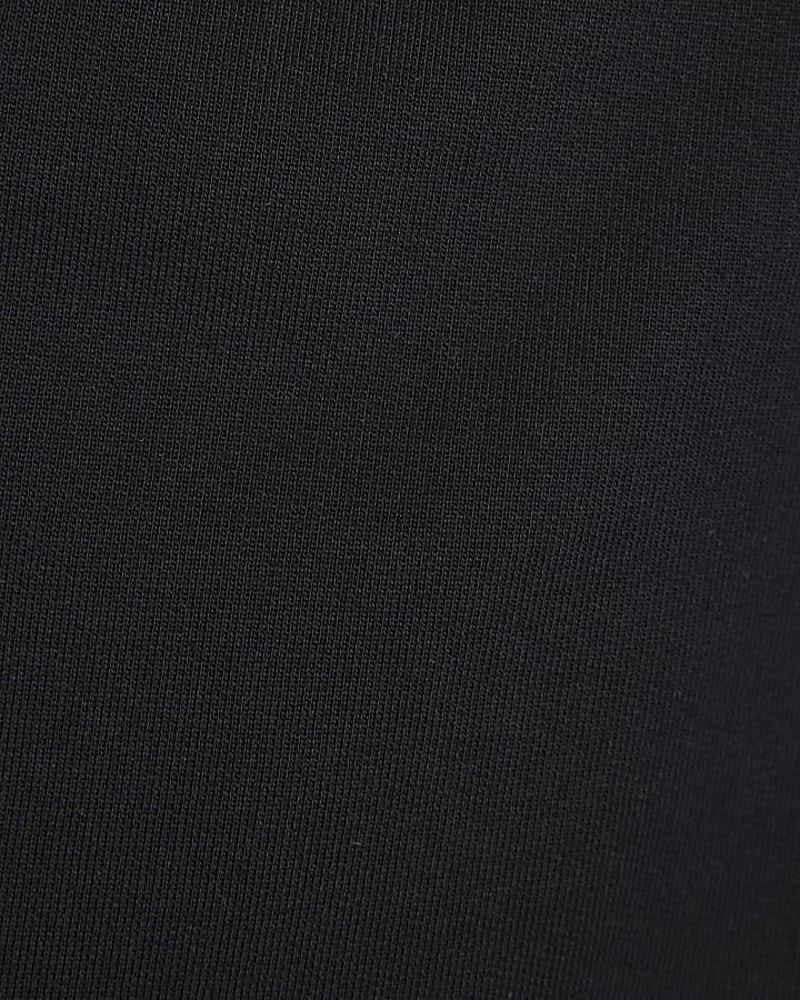 Black Slim Fit Open Hem Joggers