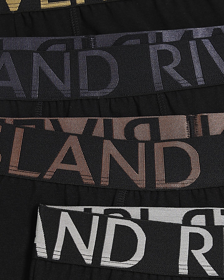 Black 10 Pack Multi Metallic RI Logo Boxers