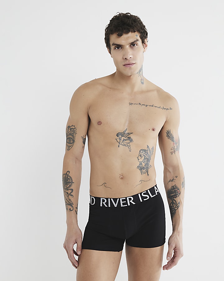 Black 10 Pack Multi Metallic RI Logo Boxers