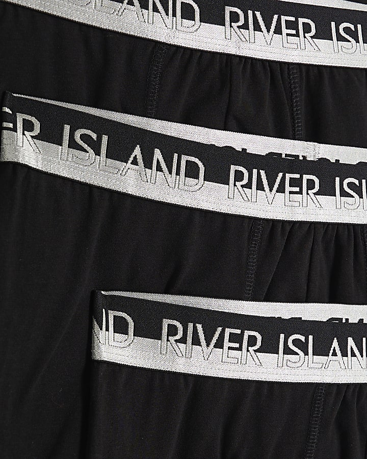 Black 10 Pack Cotton Stretch RI Trunks