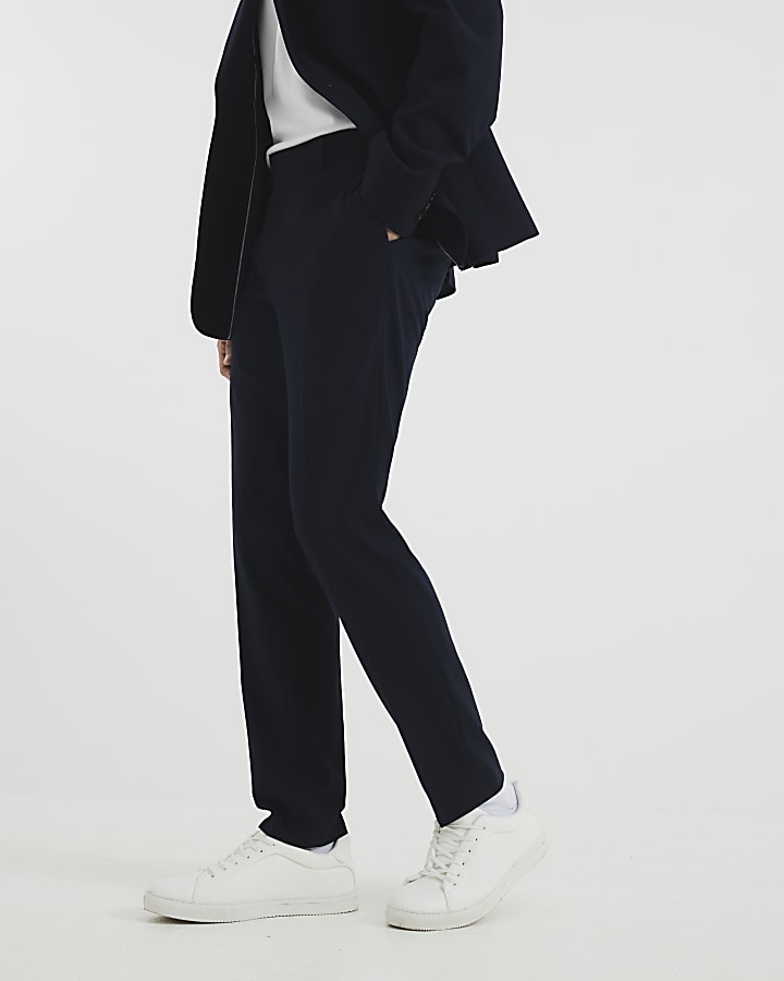 Navy Skinny Fit Suit Trousers