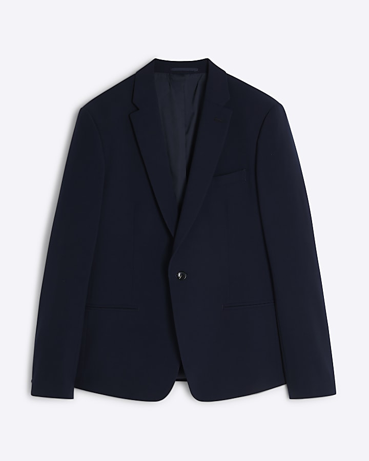 Navy Skinny Fit Suit Jacket