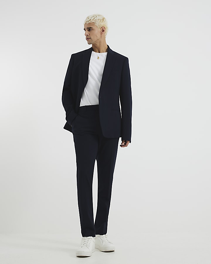 Navy Skinny Fit Suit Jacket