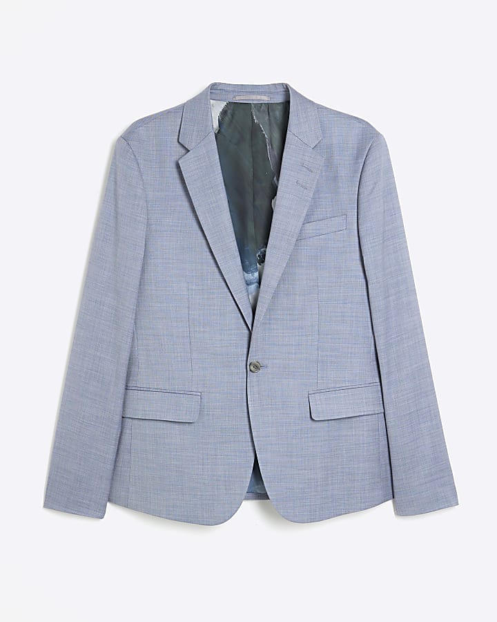 Blue Skinny Fit Suit Jacket