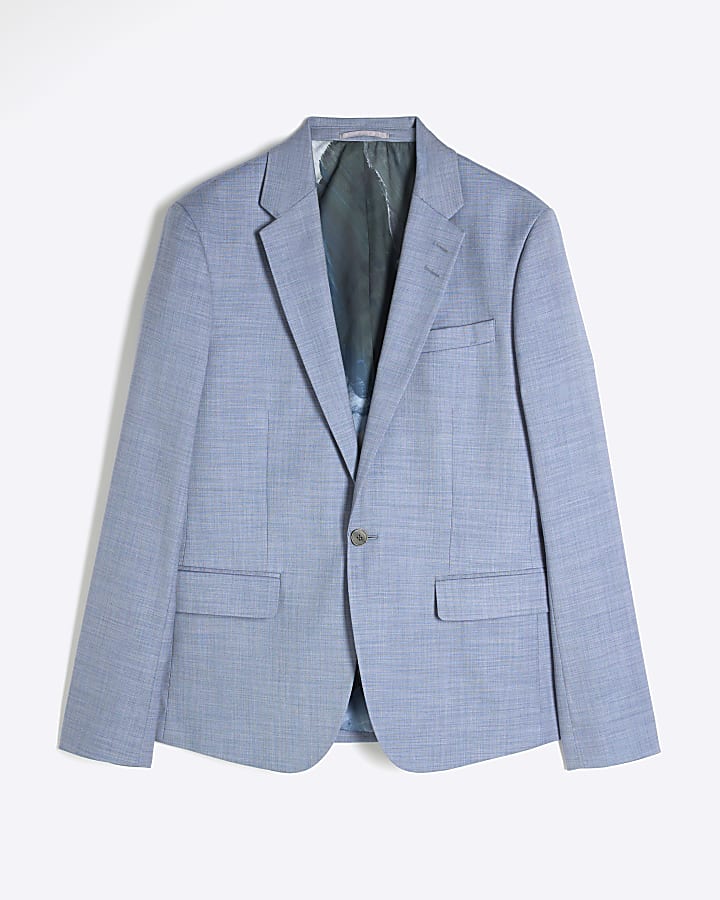 Blue Skinny Fit Suit Jacket