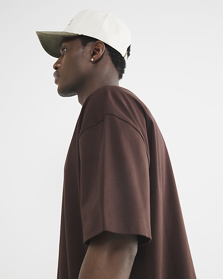 Brown Short Sleeve Oversized T-Shirt