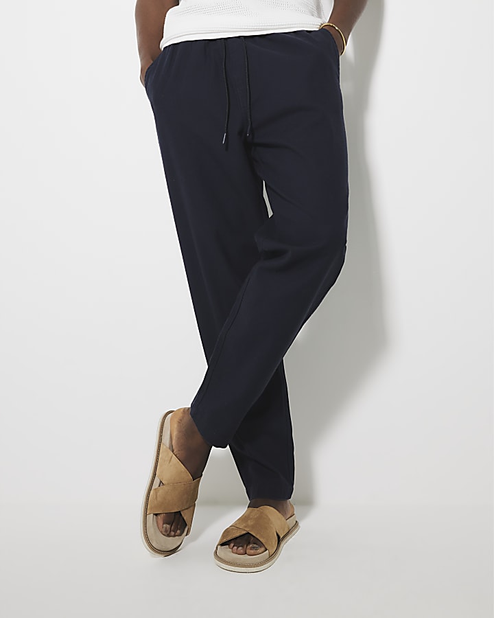 Navy Pull On Trousers