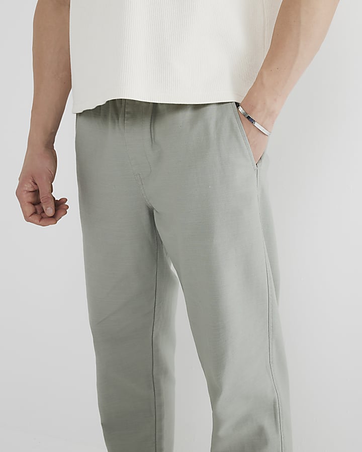 Grey Pull On Trousers