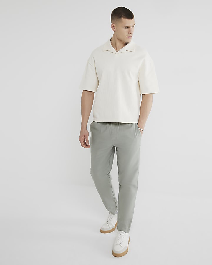 Grey Pull On Trousers