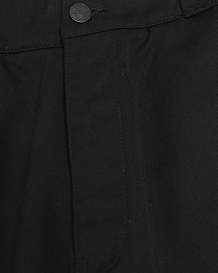 Black Loose Fit Carpenter Trousers