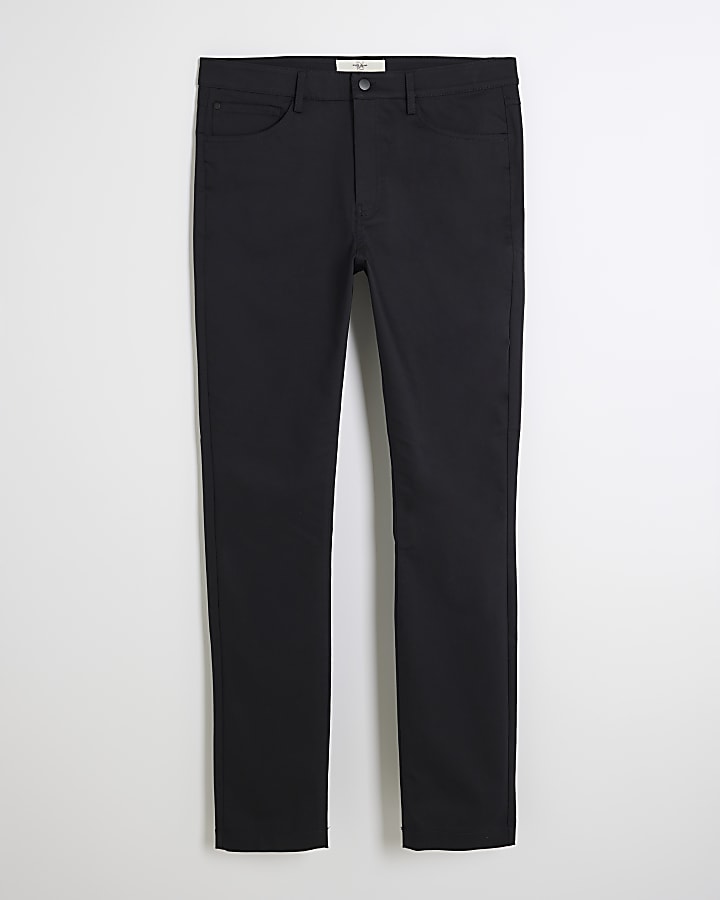 Black Skinny Fit Smart Trousers