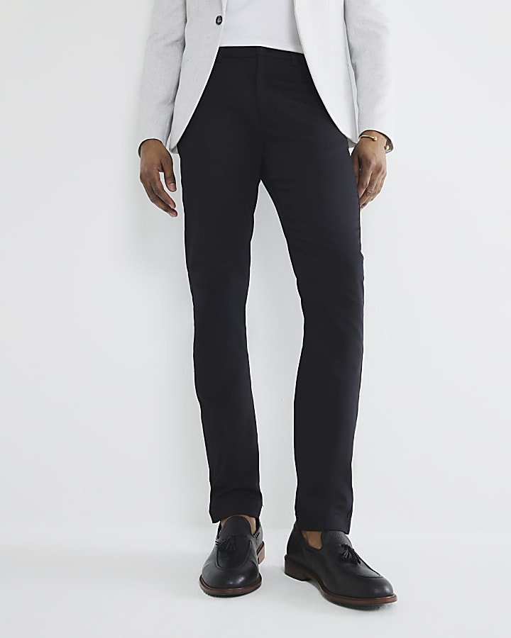 Black Skinny Fit Smart Trousers