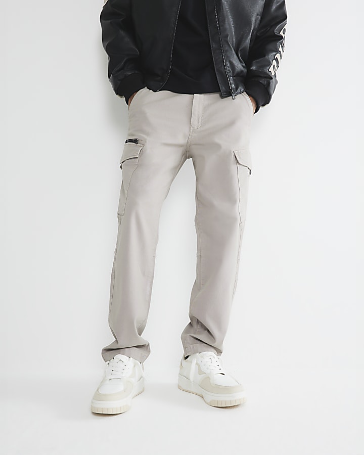 Grey Cargo Trousers