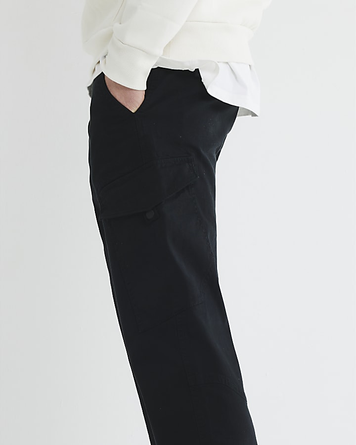 Black Cargo Trousers