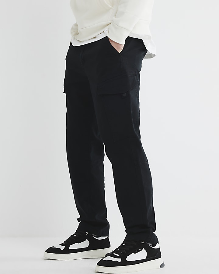 Black Cargo Trousers